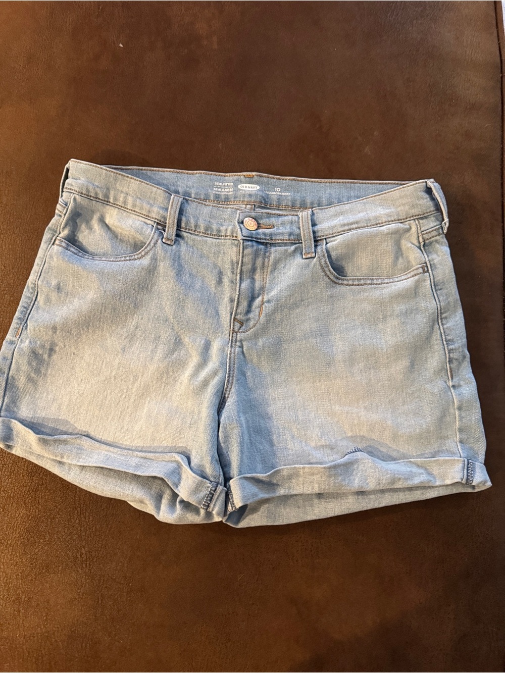 Light Blue Denim Women’s Semi-Fitted Cuffed Shorts